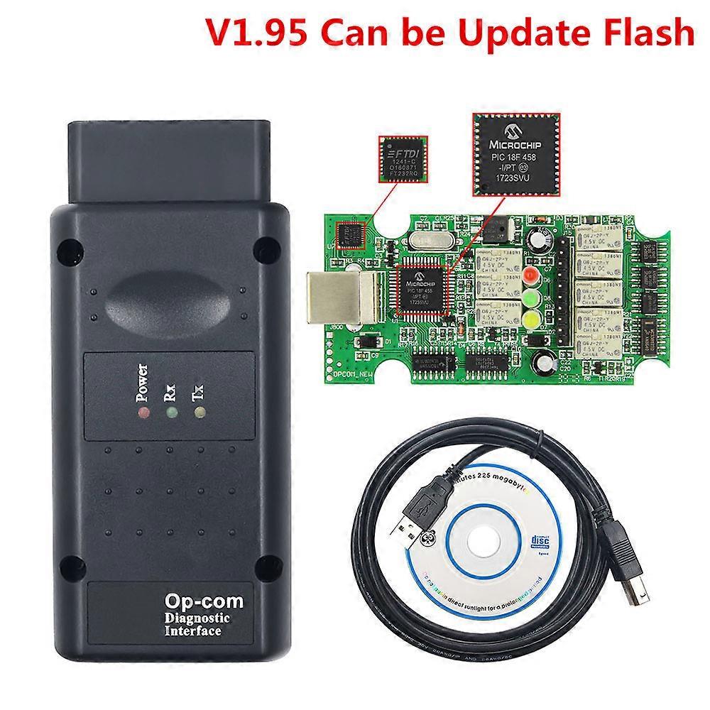 2022 Opcom V1.70 V1.95 Flash Firmware Update Opcom V1.90 CAN BUS For Opel OBD2 Car Diagnostic Scanner with PIC18f458 Code Reader