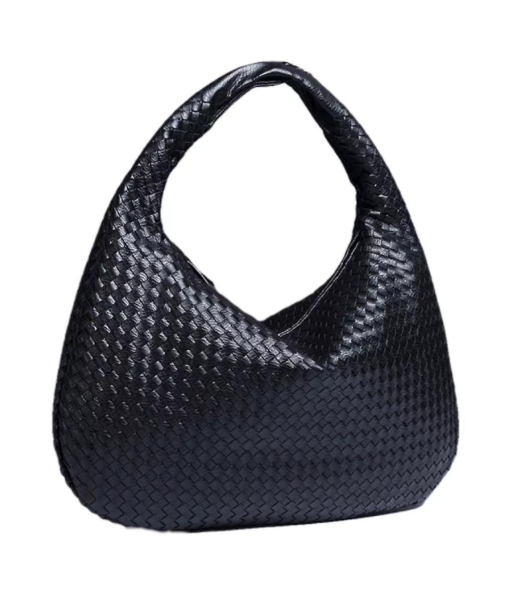 Women'S Half Moon Shape Shoulder/Crossbody Bag Women'S Versatile Shoulder Bag Woven Underarm Bag