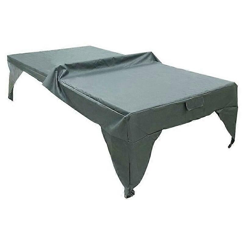 Foldable Dustproof Ping Pong Table Cover for Playground - Convenient for Outdoors - Waterproof - Easy Clean Grey (280 x 153 x 73 cm)