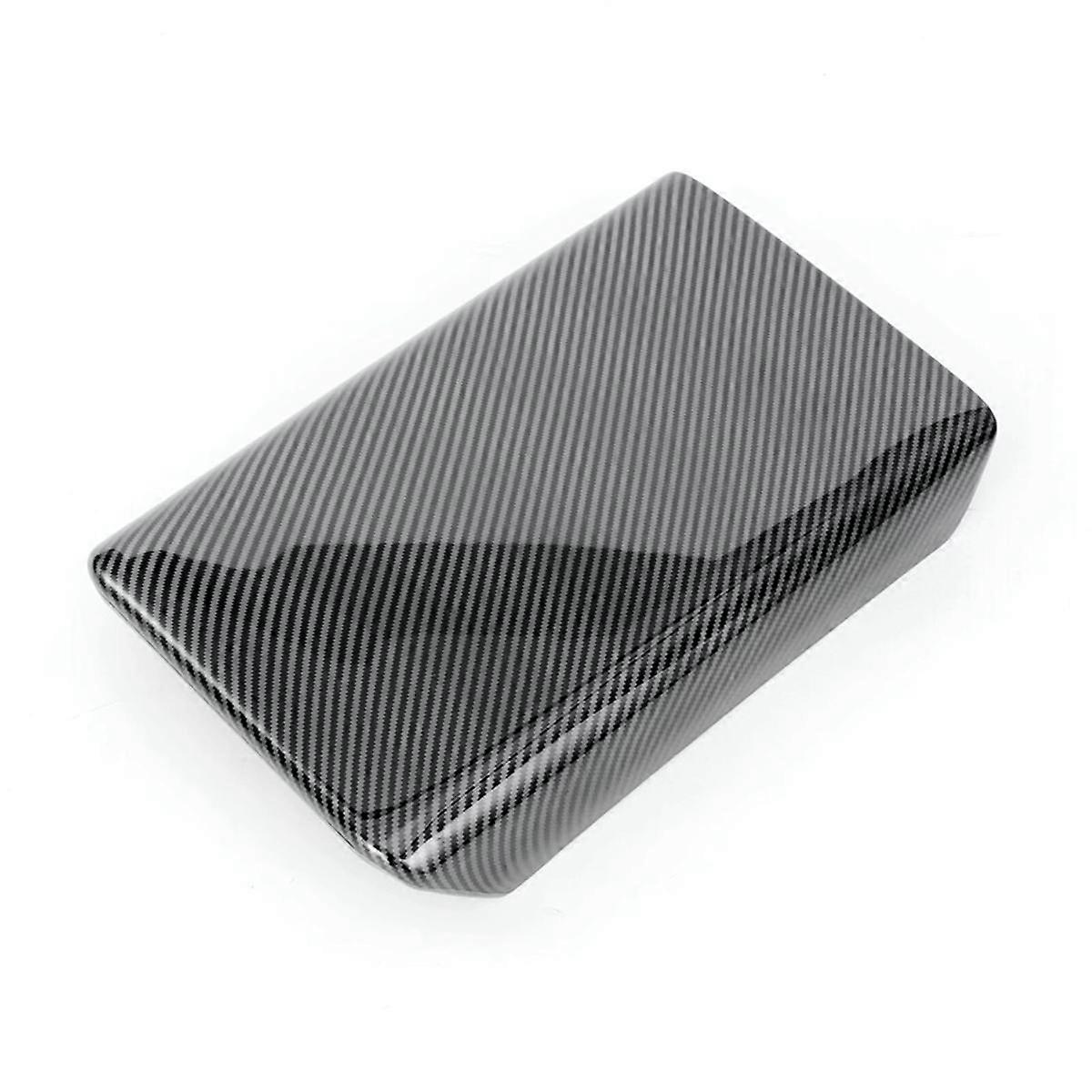Center Console Armrest Box Cover Interior Accessories Protective for Model 3 2024 ABS Carbon Fiber