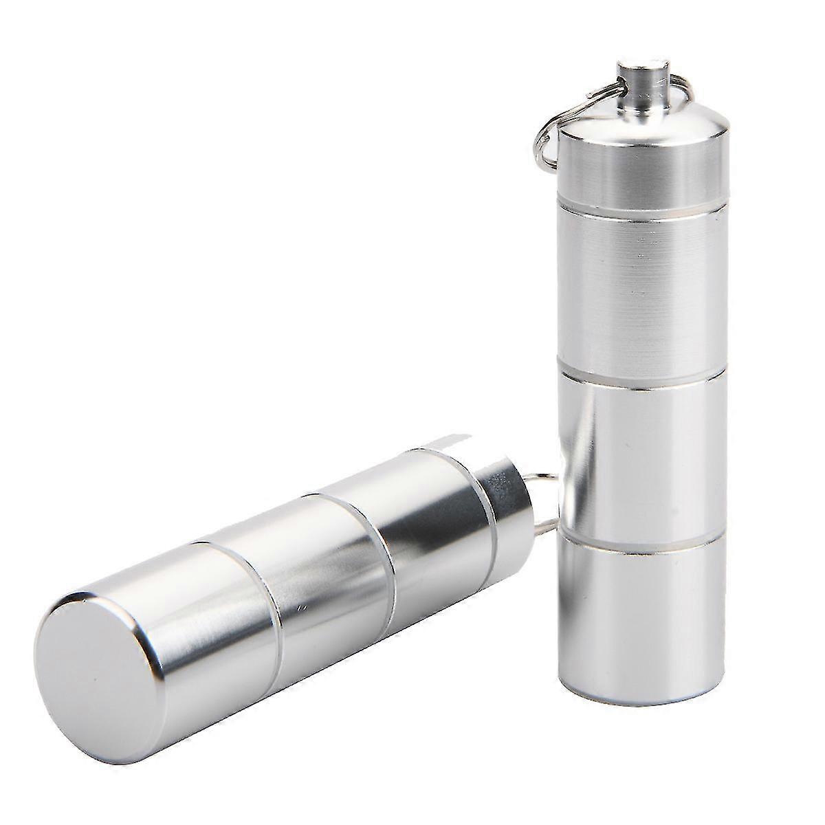 Discrete Small Objects And Spices Storage Tank Storage Tank Odor Proof Waterproof Sealing Tank 3 Layers(2pcs, Silver)