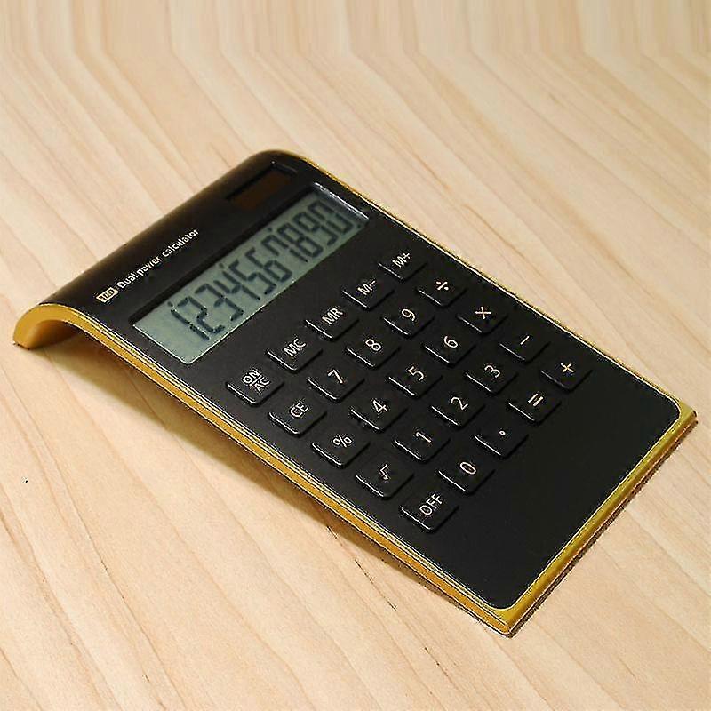 Calculator, 10 Digits Solar Battery Basic,tilted Lcd Display
