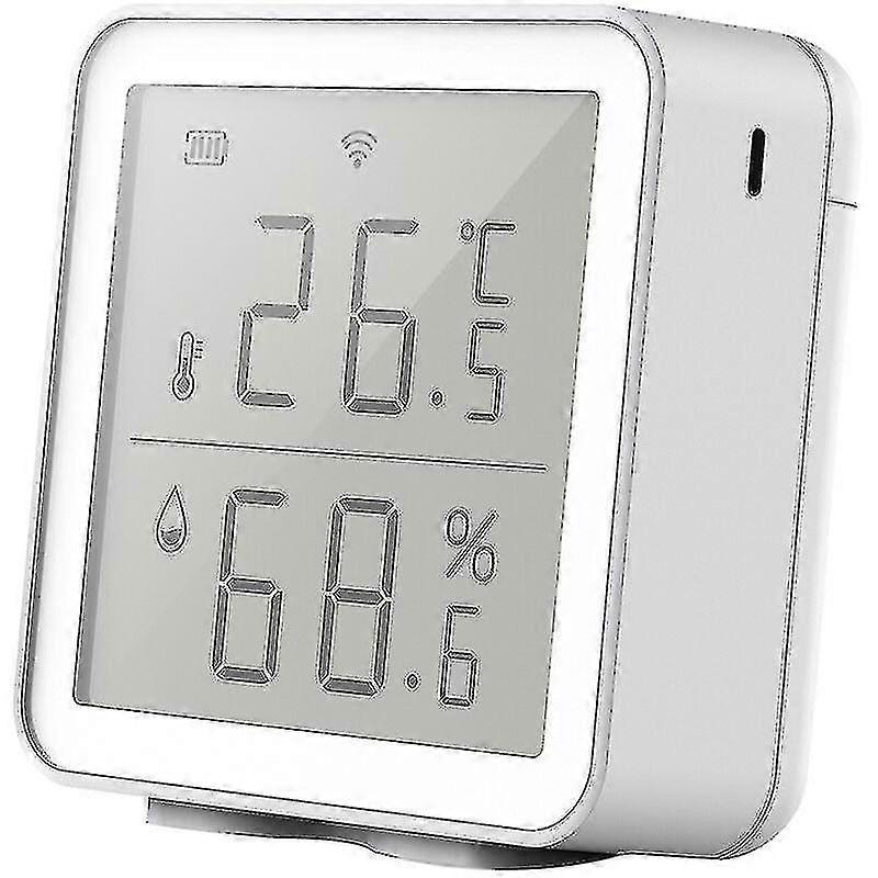 Wifi Smart Temperature Humidity Sensor, 230ft Super Long Range Wireless Digital Hygrometer(white)