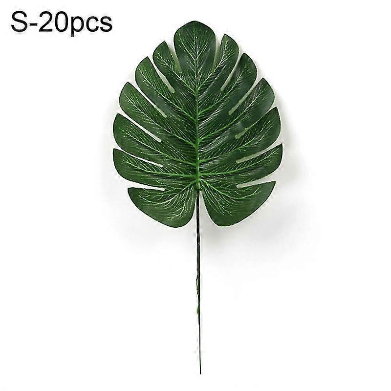 20pcs Artificial Monstera Leaves Party Diy Decoration