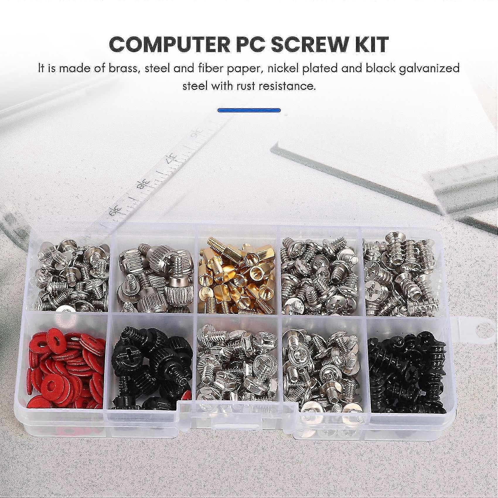 360 st. persondatorskruv, datorchassiskruvar, moderkortavstånd för hårddisk, datorchassi, moderkort