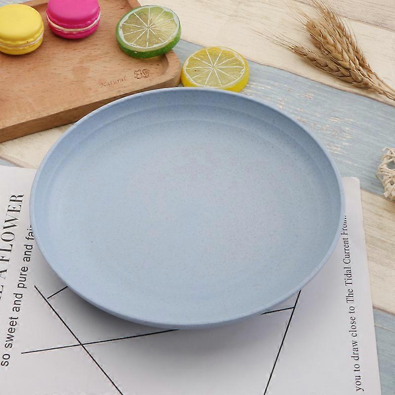 Plateau en paille de blé non écrasé de 7,8 pouces-Ensemble d’assiettes réutilisables-Va au lave-vaisselle et au micro-ondes-Convient pour les plats du dîner-Sans BPA et respectueux de l’environnement