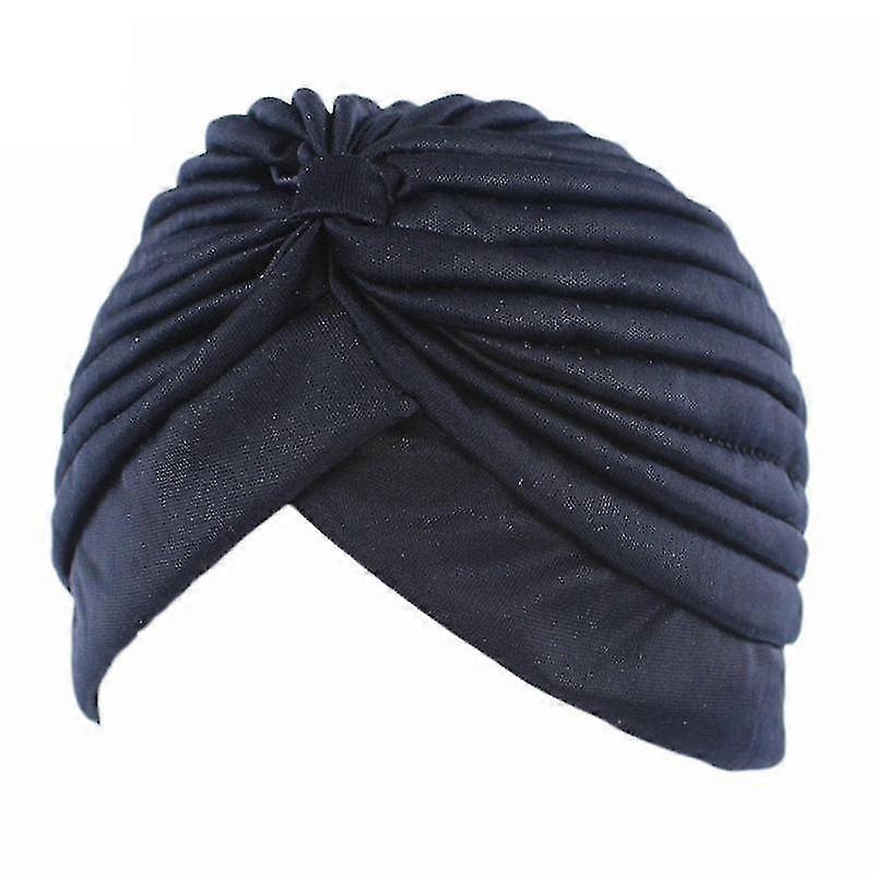Kvinner Solid Turban Hat Head Wrap Beanie Cap Hodeplagg