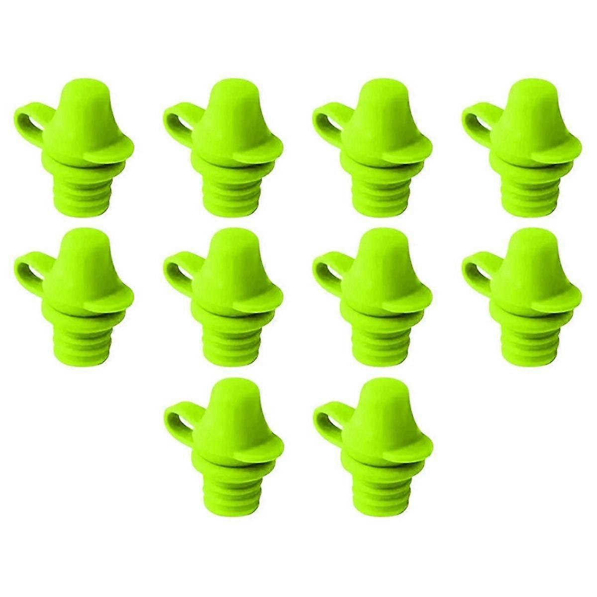 10pcs Portable No Spill Silicone Bottle Topper Spout Adapter with Water Leak Proof Topper Spout Gre