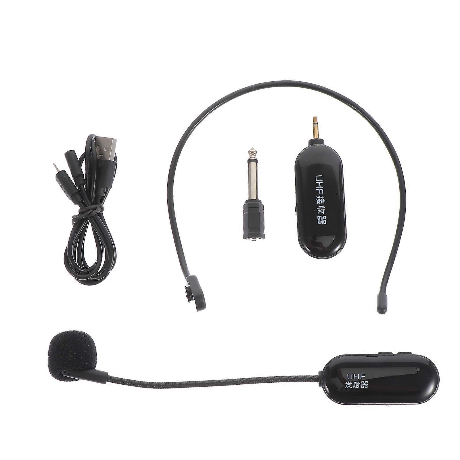 1 Set UHF Wireless Headset Design Small Wireless Mic for Teacher Using