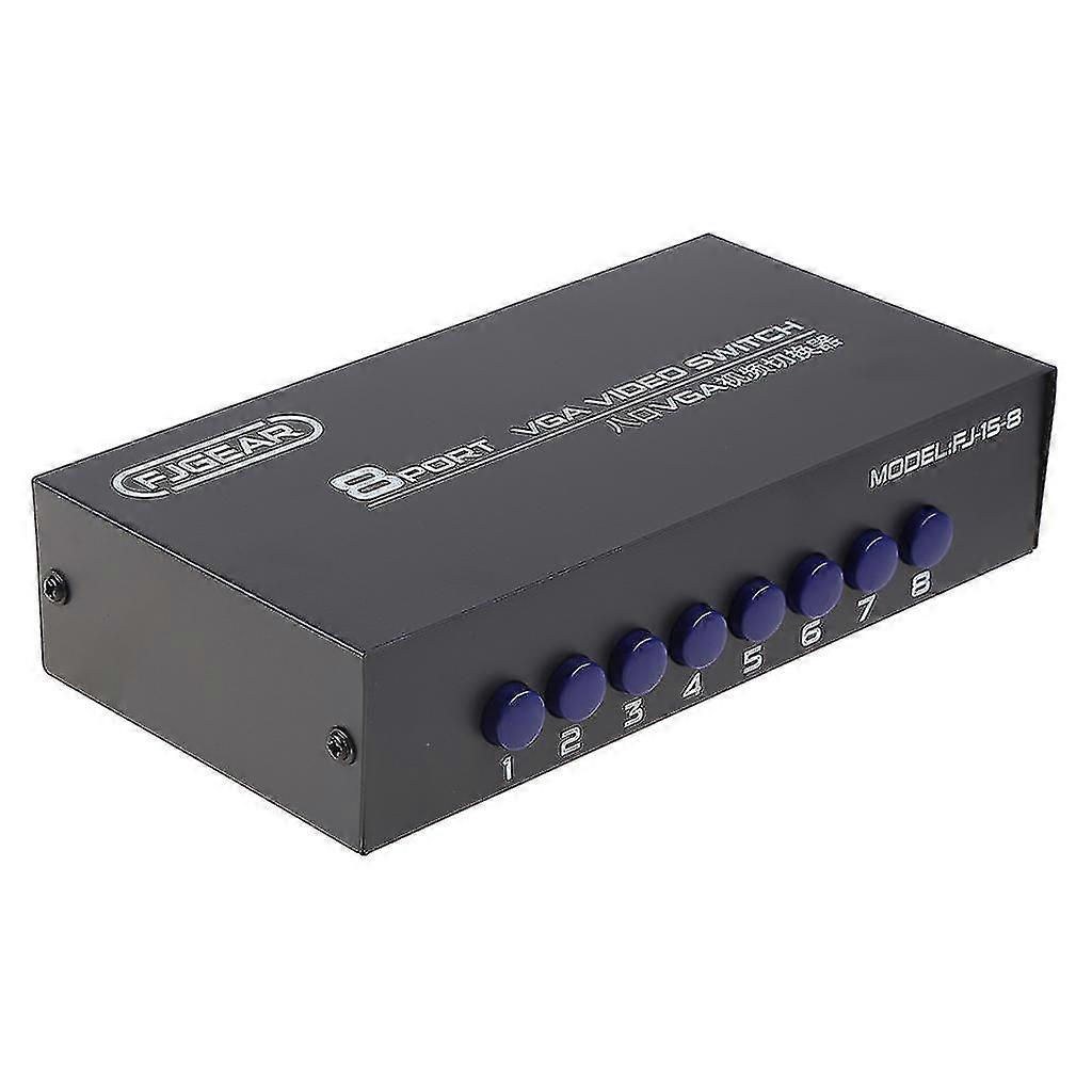 8 Port Vga Switch Video Switcher Box 1920*1440 250mhz 8 In 1 Out Support Selector For Pc Monitor