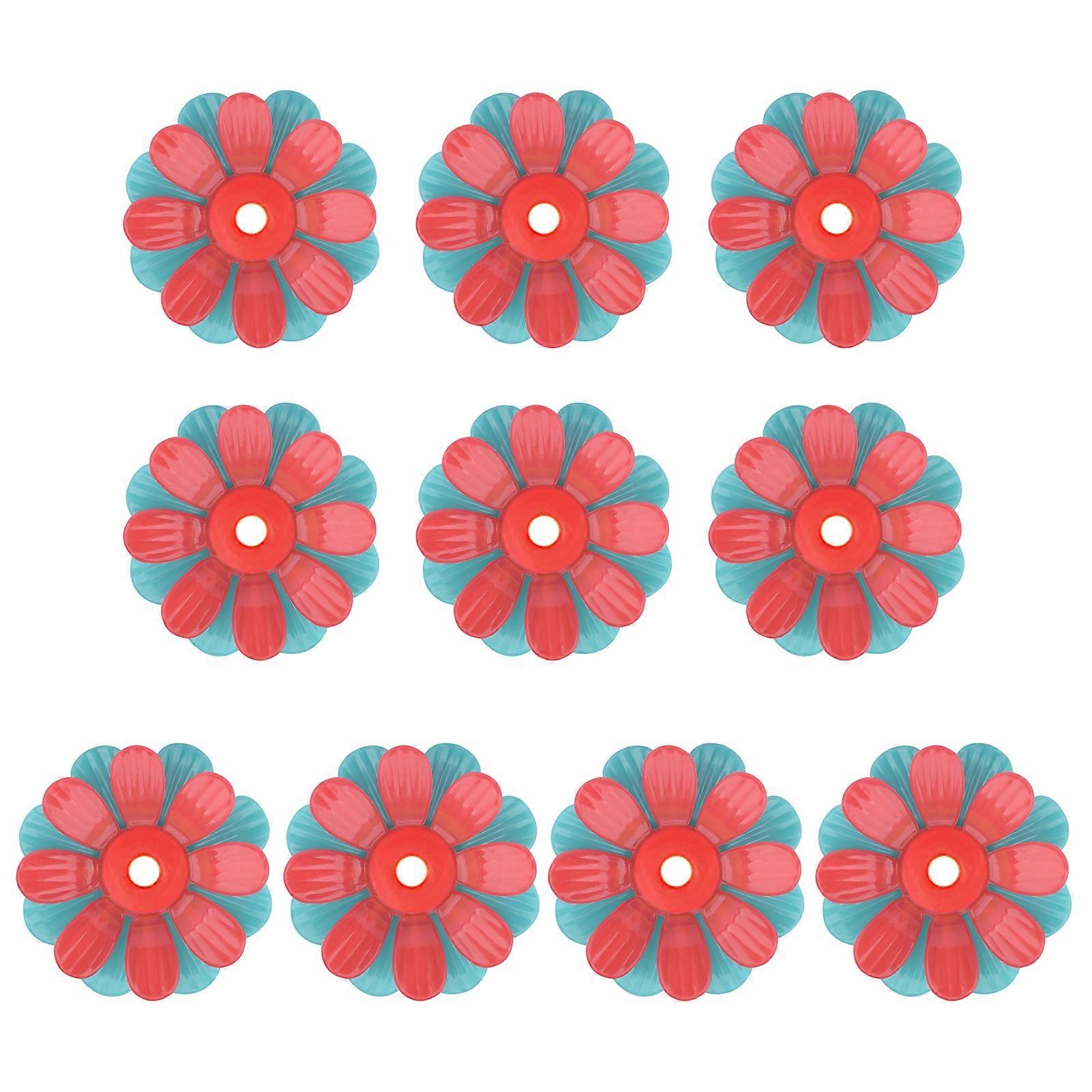 10Pcs Hummingbird Feeder Replacement Flowers Double Layer Design Easy to Install Flower-Shaped Bird Feeder Replacement Parts Jikaix