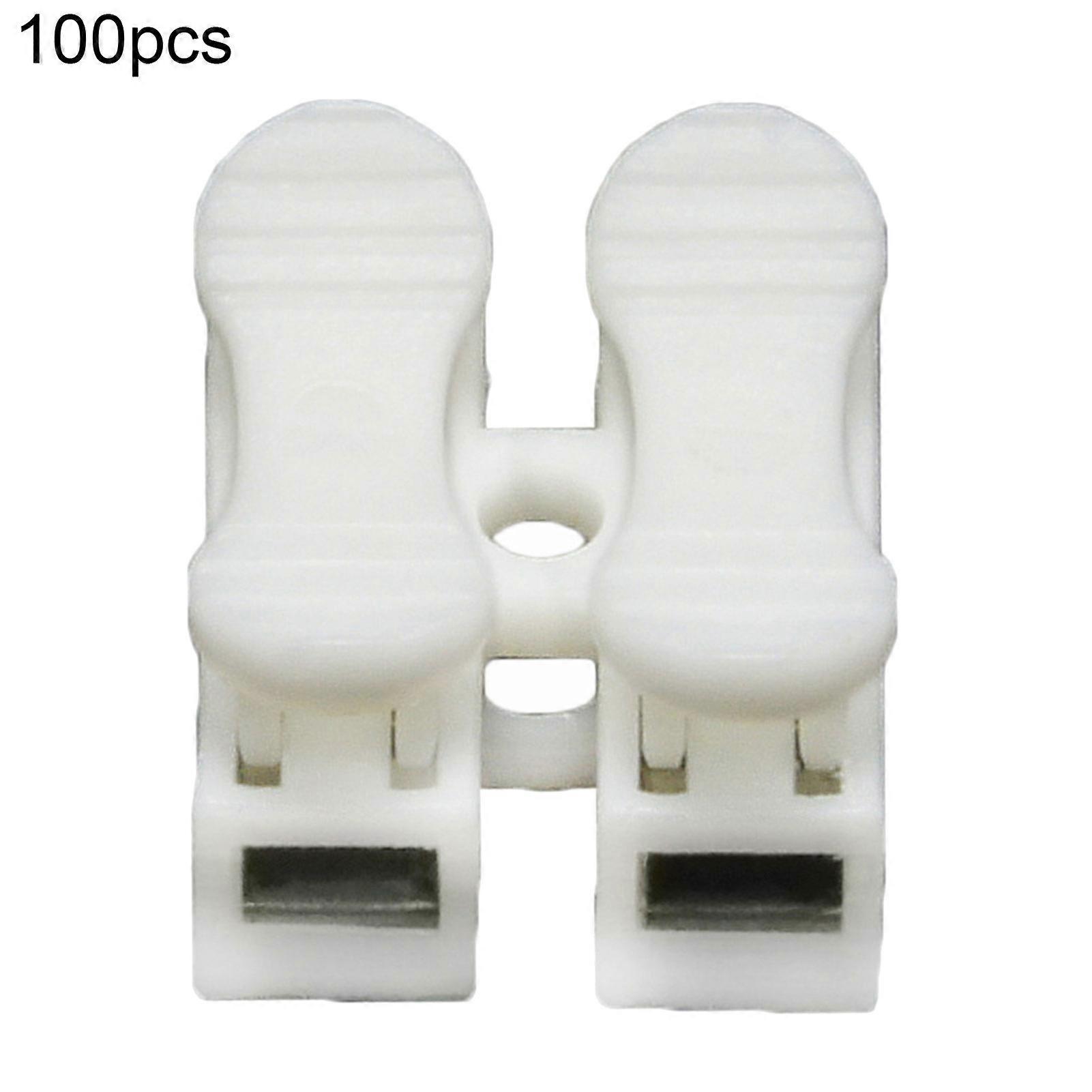 100Pcs Spring Clamp Terminal Blocks Quick Wire Connectors Light Bar Connection JIKAIX