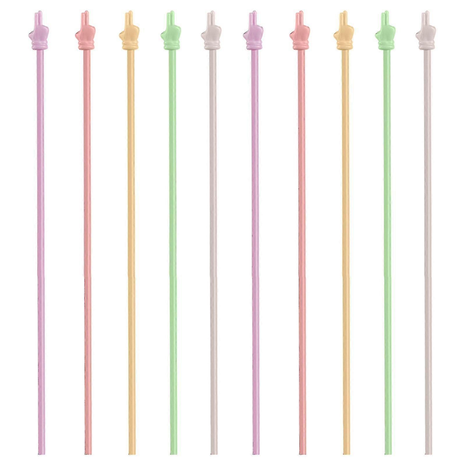 1 Box Teaching Pointer Finger Design Colorful Non-slip Plastic Handle Bendable Guiding Assist Tool Children Handheld Presenter Teaching Stick Home Use