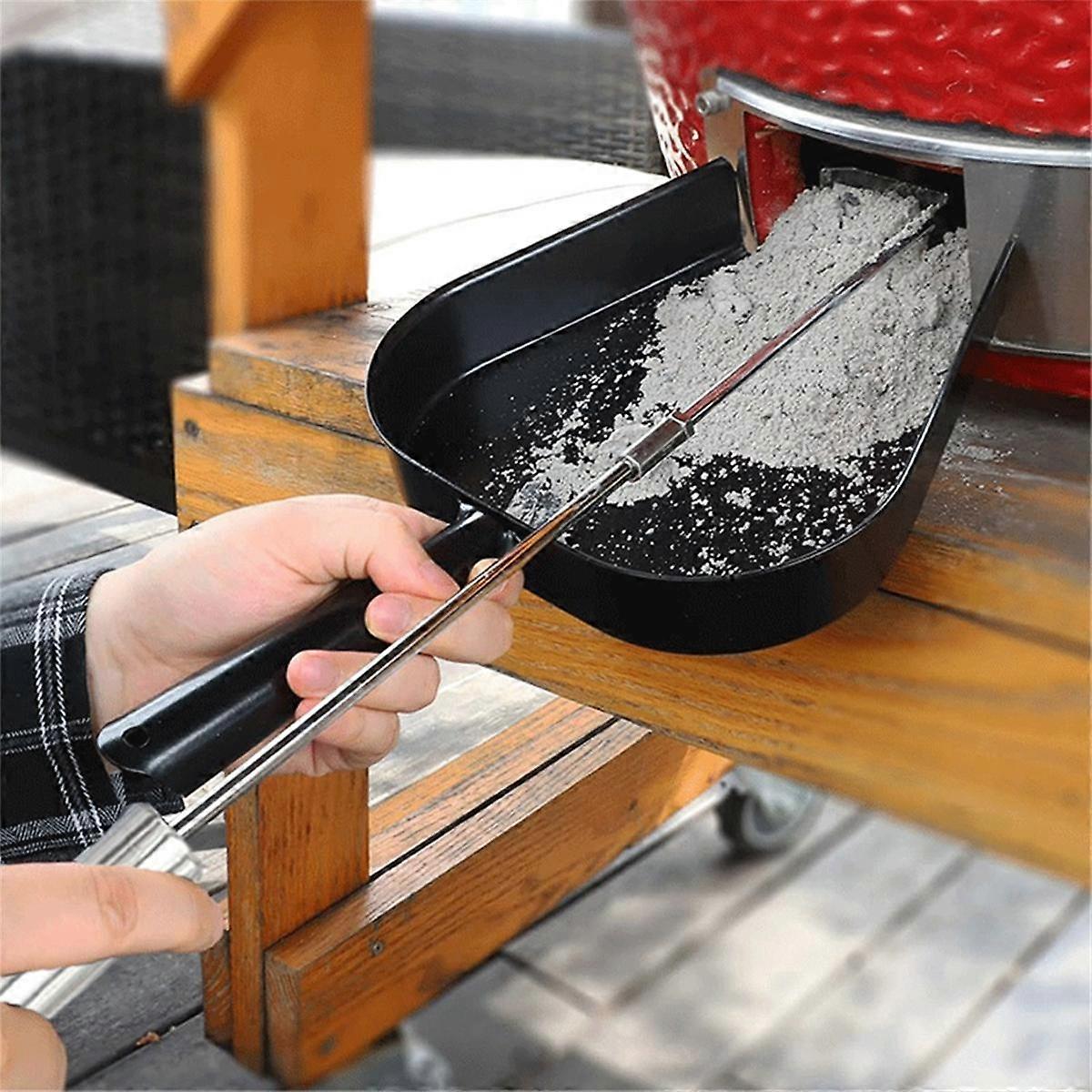 Stainless Steel Wood-Fired Oven Ash Cleaning Rake Barbecue Ash Cleaning Tool is Suitable for Charco
