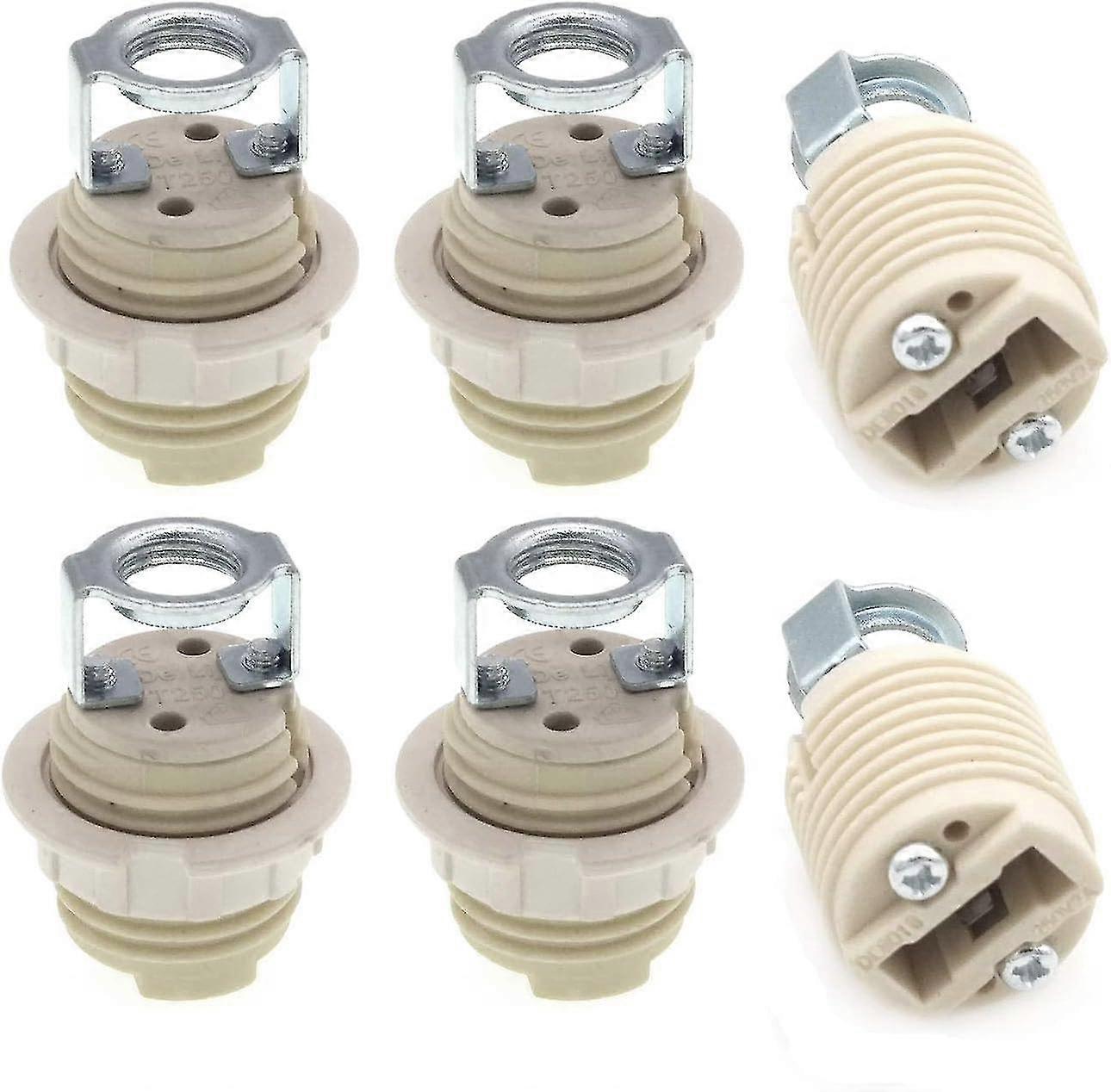 Pack G9 Lamp Holder With Bracket, Ceramic Threaded G9 Halogen Socket