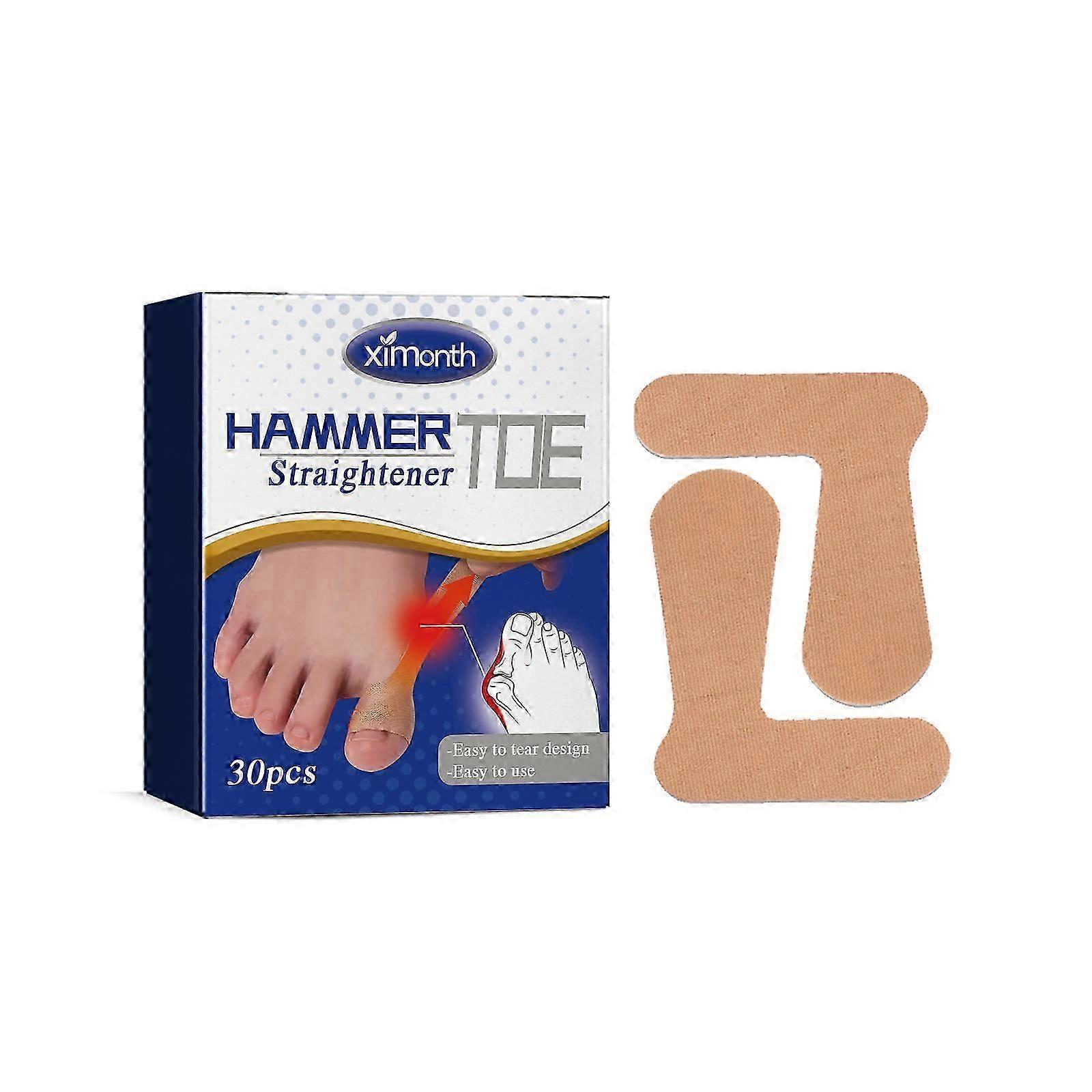 30pcs Hammer Toe Straightener Bunion Patches Thumb Joint Patch Breathable Fast Acting Stickers Relieves Pain
