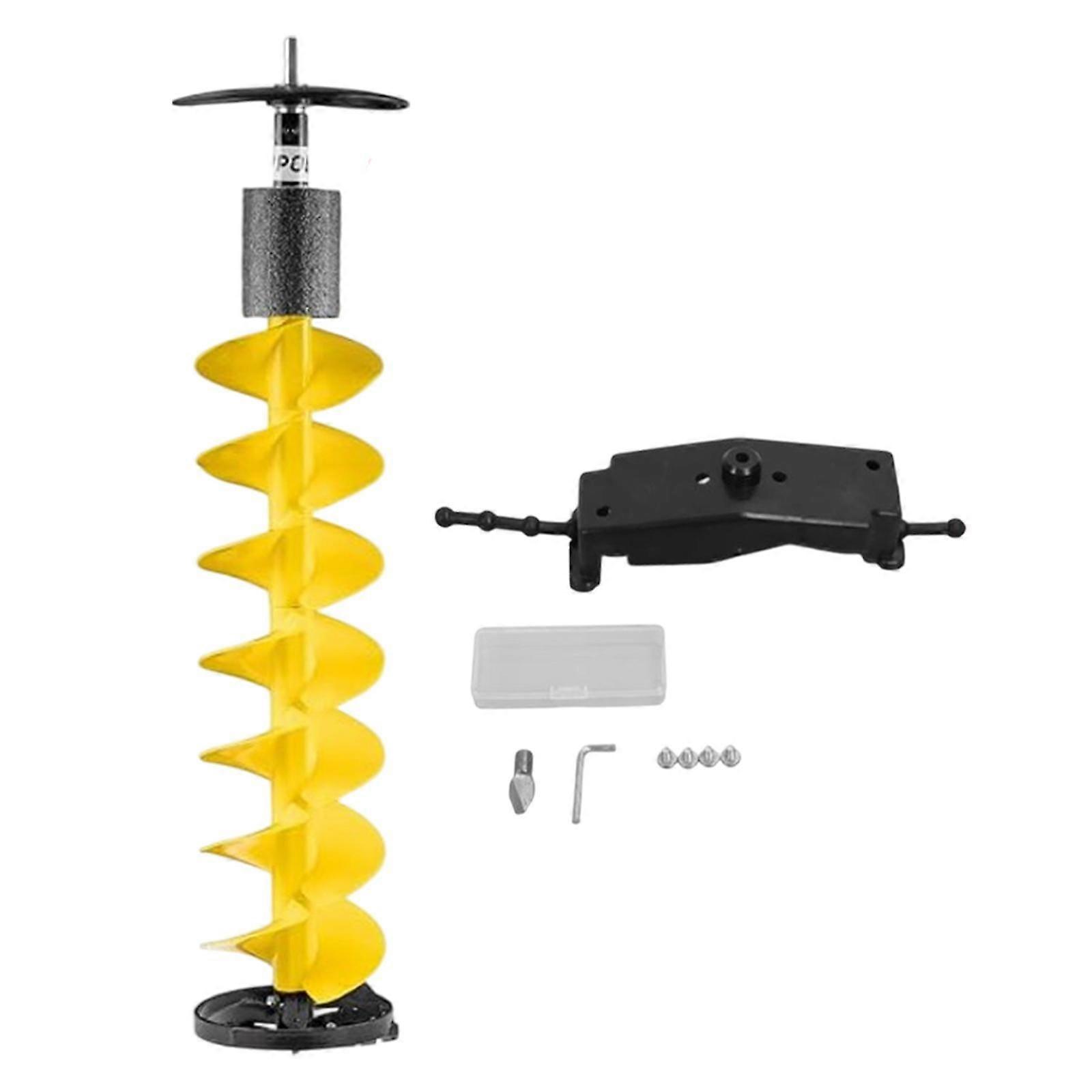 Ice Drill Auger Floating Ice Auger Bit for Oceans Fishing Outdoor Activities Yellow
