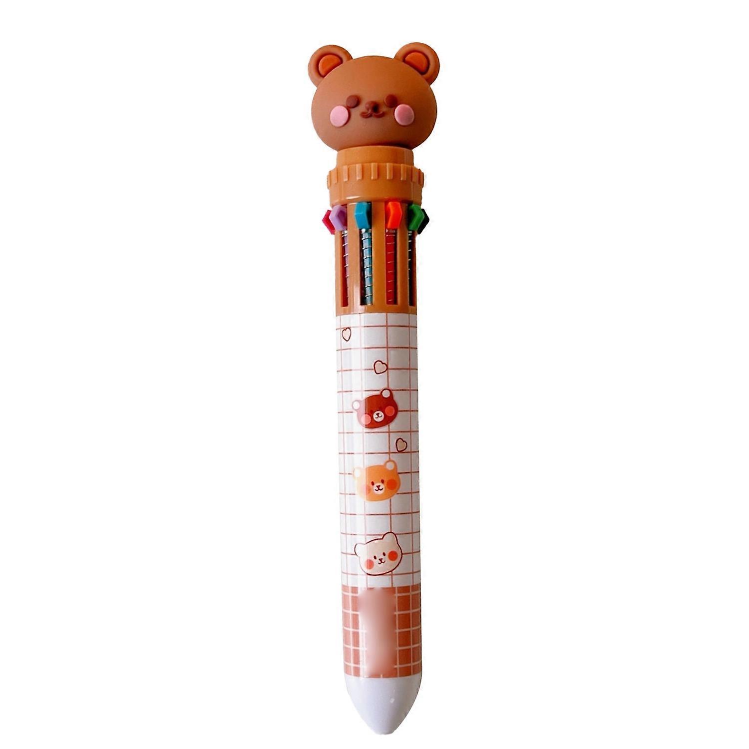 Multi Color Gel Pen Quick Drying Push Button Signature Pen Cute Ballpoint Pen for Student Use Office