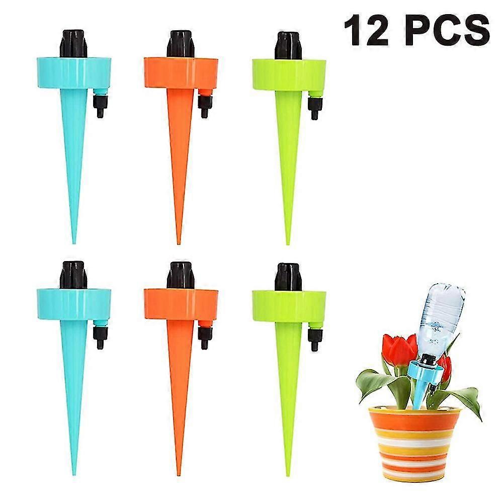 Self Watering Spikes, Plant Self Watering Devices, Drip Irrigation Plant Waterer With Slow Release Control Valve Switch, Self Irrigation Watering Drip