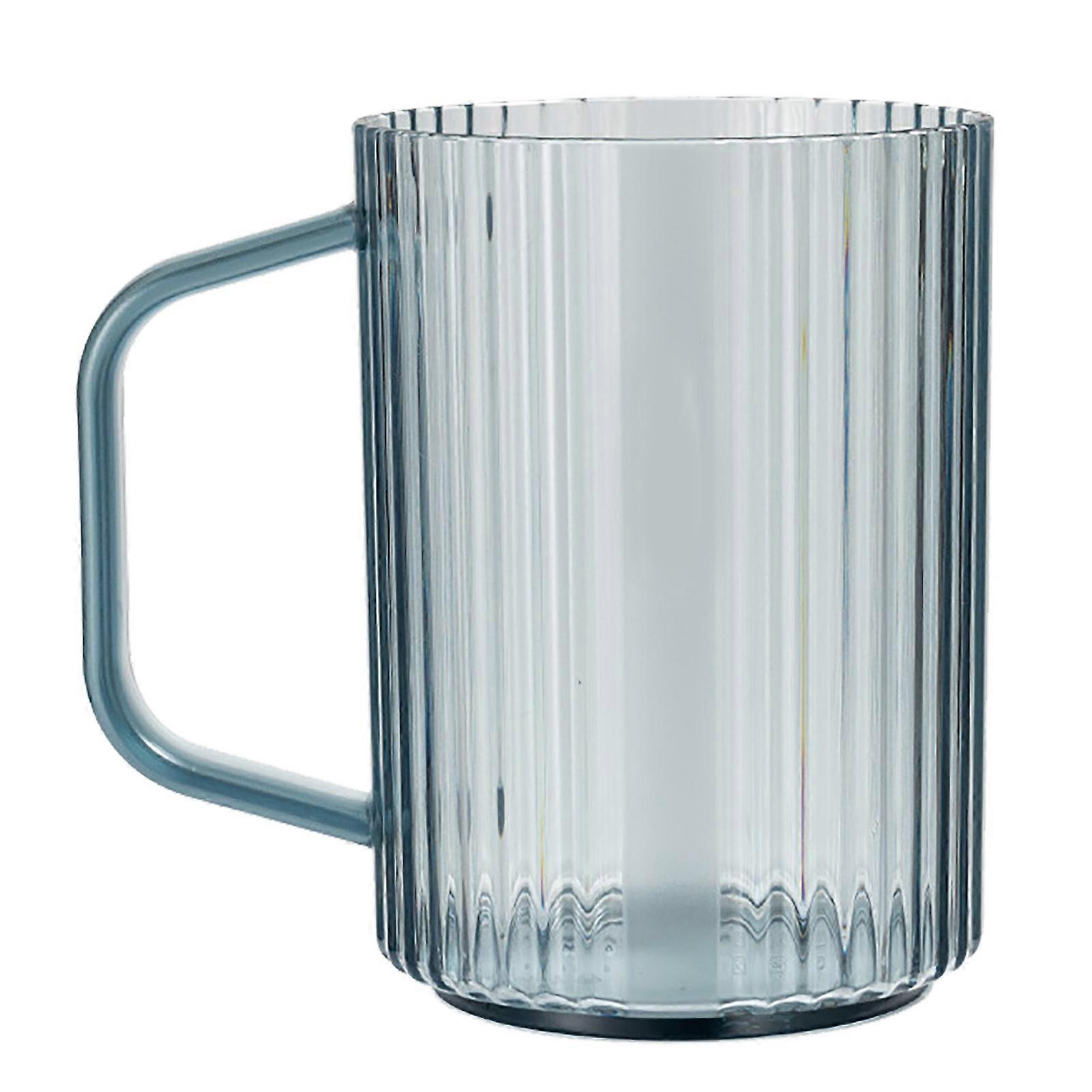 Transparent Toothbrush Cup Multifunctional Comfortable Handle Plastic Cup for Home Bathroom