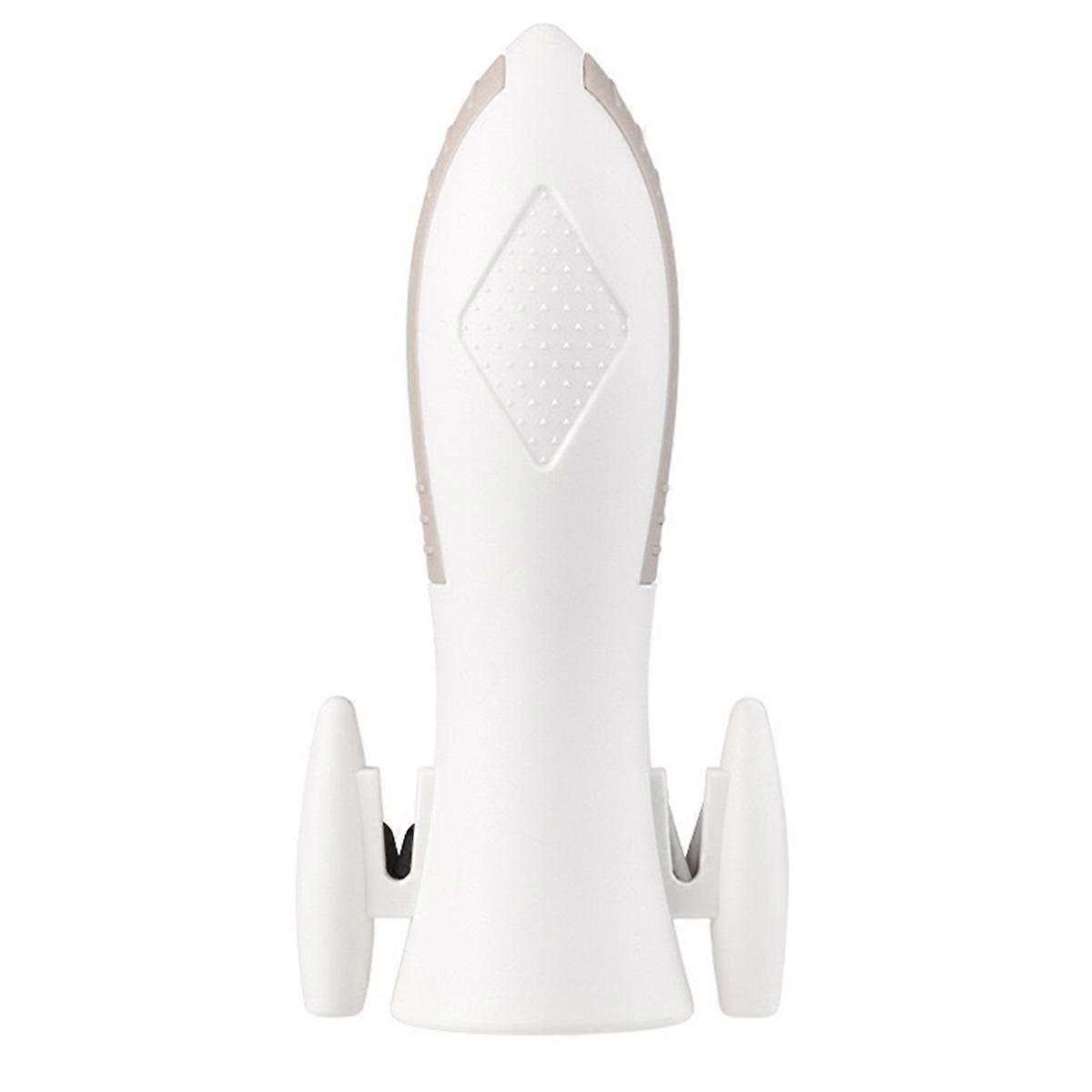 Multifunctional Kitchen Cutting Tool Peeler Fruit Knife Bottle Opener Sharpener and Garlic Press White