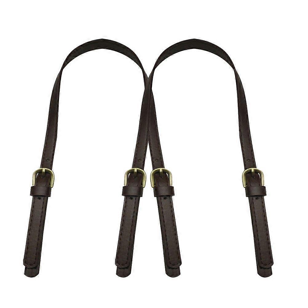 2 stk håndveske i syntetisk skinn Slitesterk erstatningsveske Erstatningsstropp DIY veskebelte for kvinner dameveske (dyp kaffe)