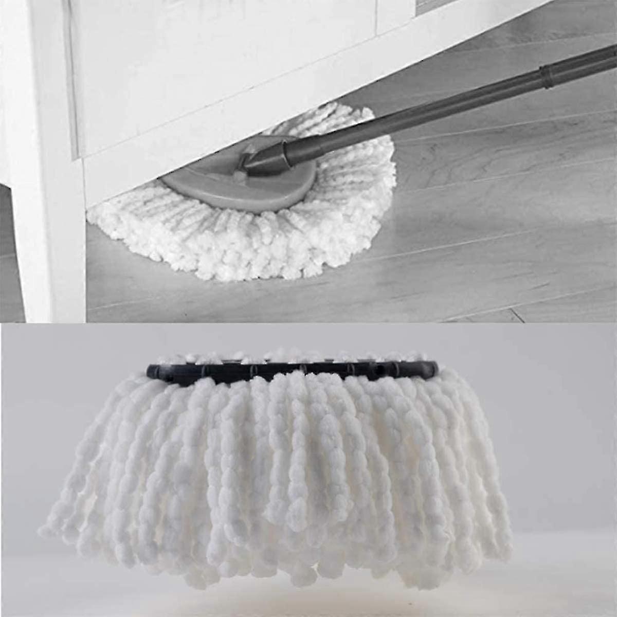 Spin Mop Replacement Heads Microfiber Spin Mop Refill Heads Easy Cleaning Mop Head (white 4pcs)