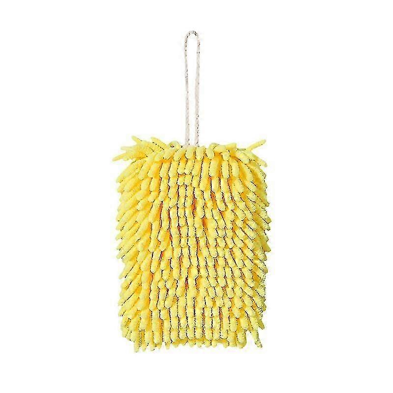 2 Pcs Hand Towels For Kitchen With Hanging Loop (yellow,7.5x5in)