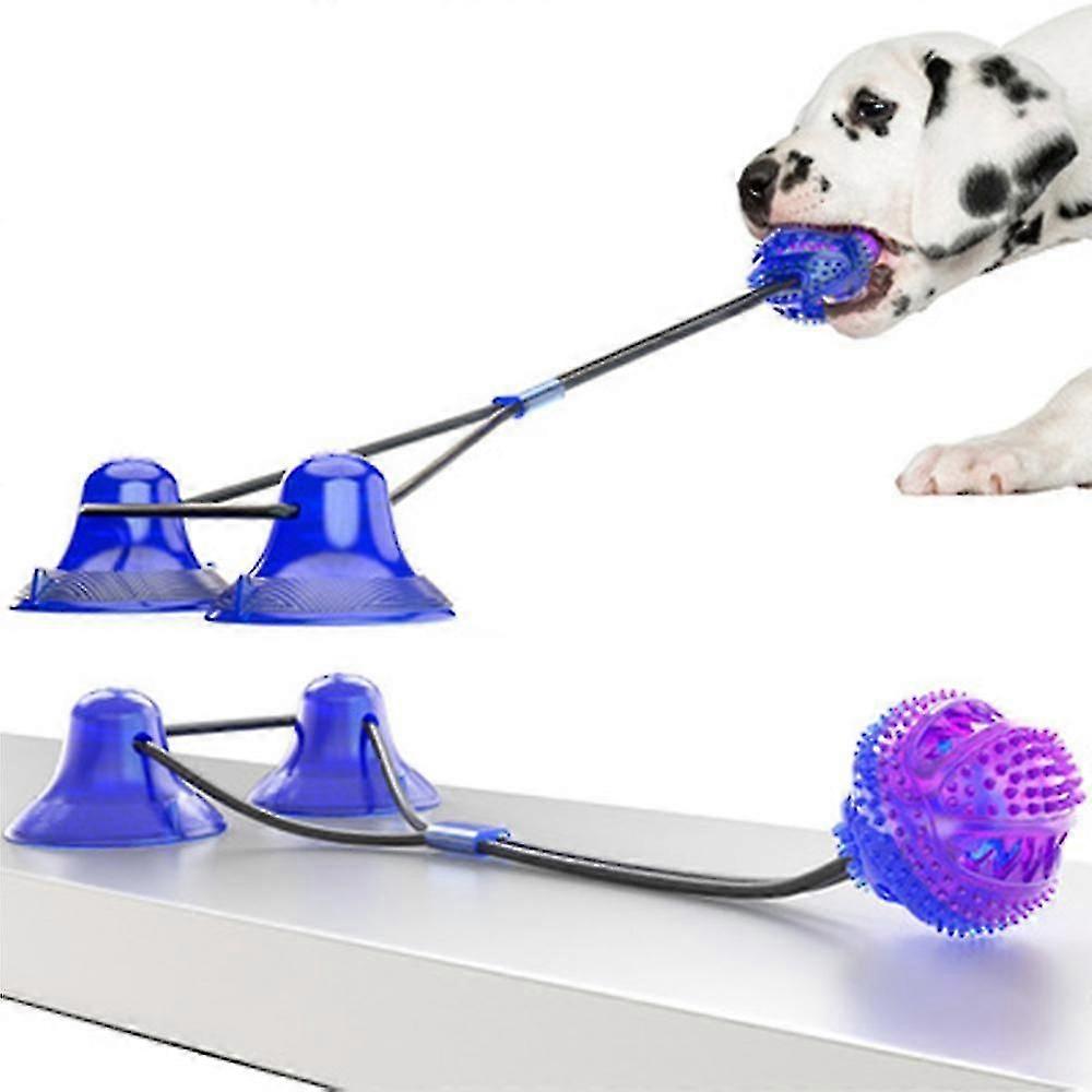 Double Suction Cup Tug Of War Toy Pet Aggressive Chewers Rope Puzzle