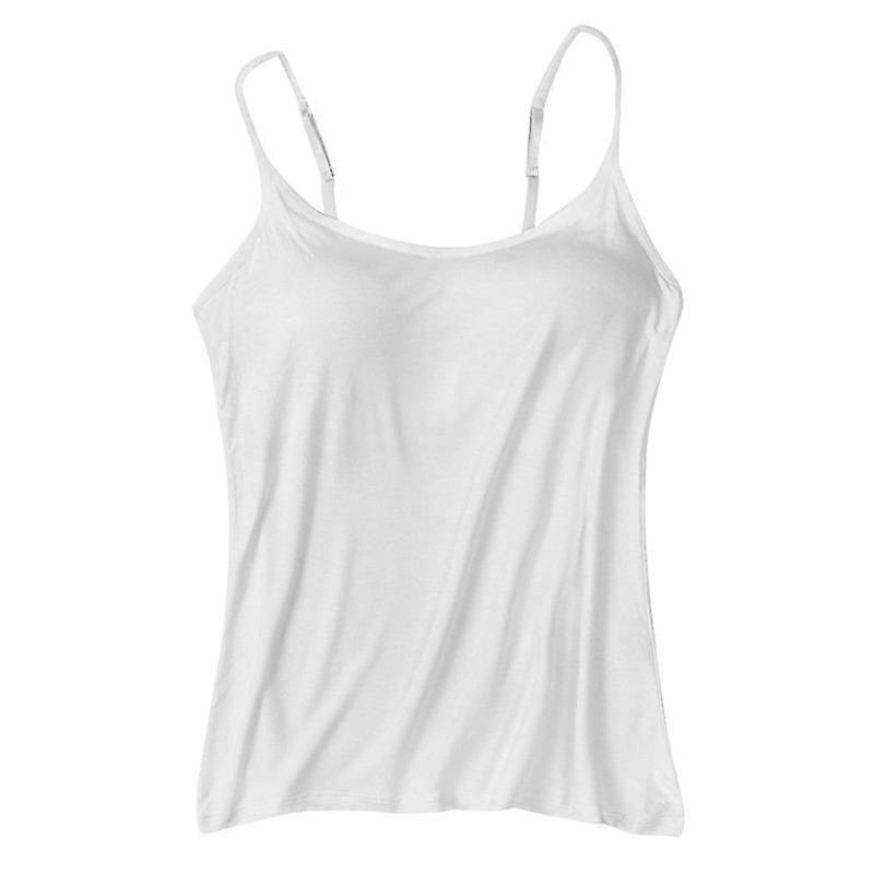 Women's Soft Camisole with Built-In Bra and Adjustable Straps