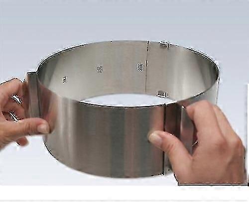 Adjustable Cake Ring with Scale (16 - 30 cm) - 8.5 cm Height