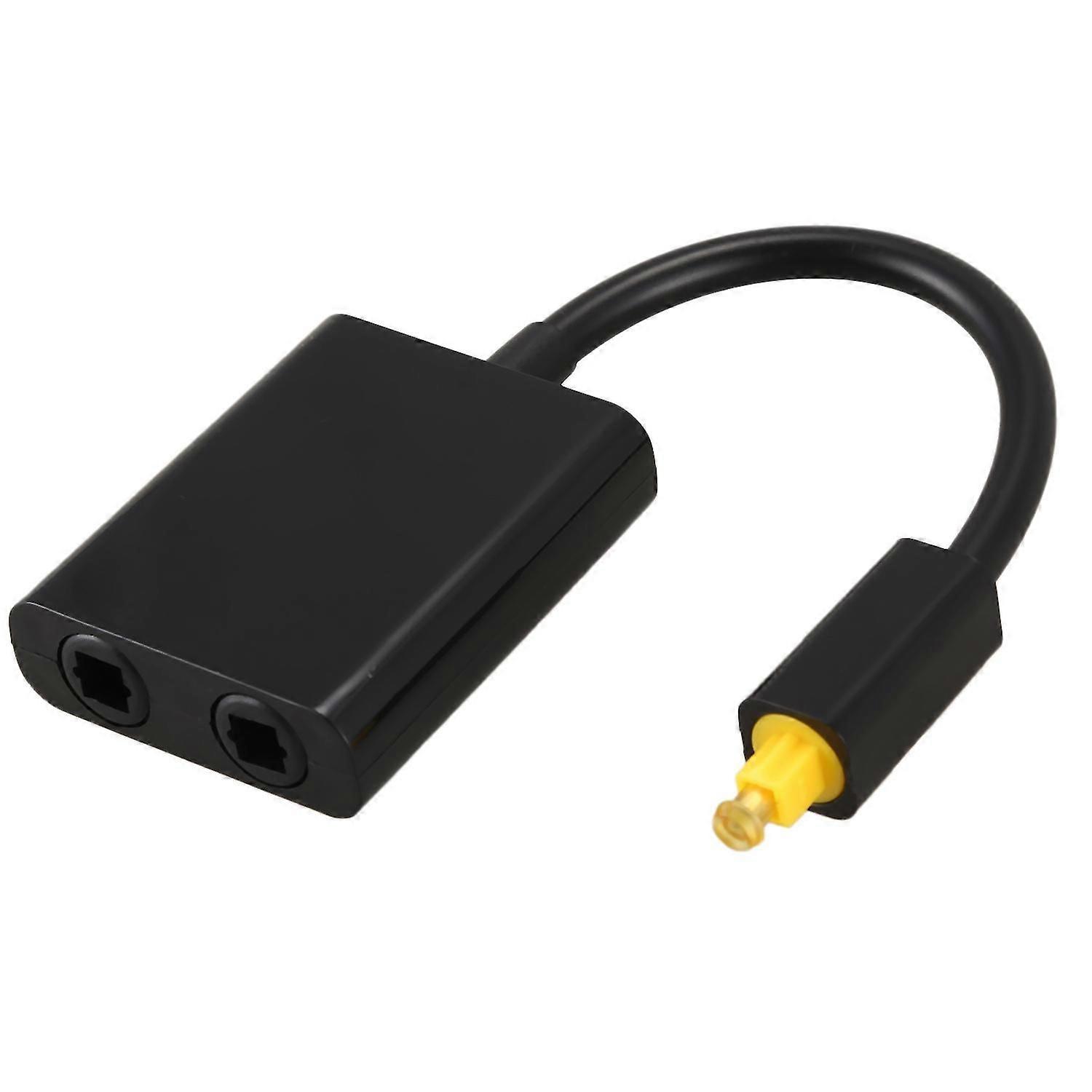 Digital SPDIF Optical Audio Splitter 2 Way Toslink Splitter Adapter 1 Input 2 Output SPDIF Optical