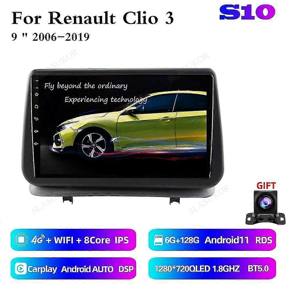 9" Inch For Renault Clio 3 2006-2019 Android Car Radio Gps Multimedia Video Player Car Audio Stereo 4g Wifi Player Navigate