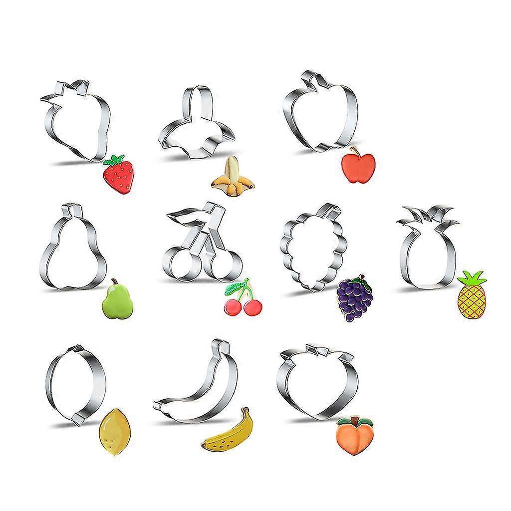 Fruit Shaped Cookie Cutters - Pineapple & Cherry Pattern Molds for Baking