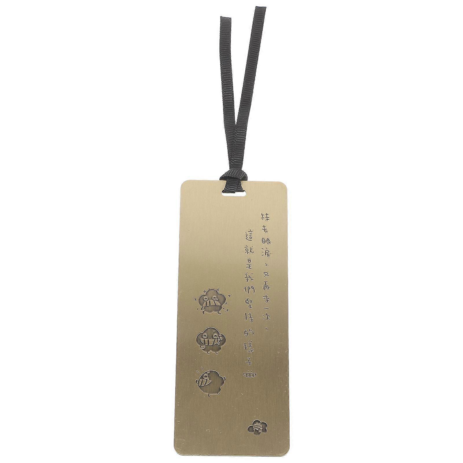 Simple Bookmark Metal Bookmark with Pattern Decorative Book Mark Metal Bookmark Gift