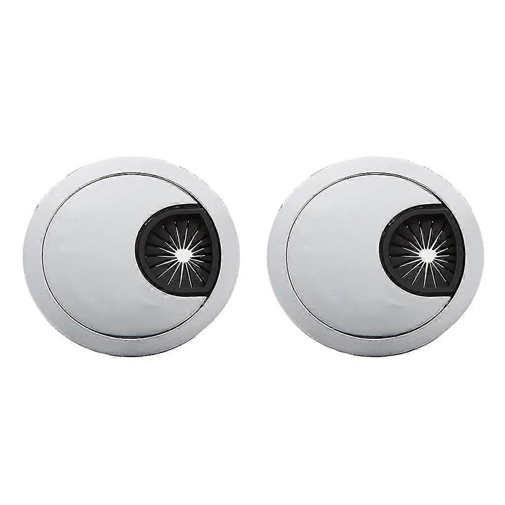 2Pcs 50mm Computer Desk Table Grommet Wire Hole