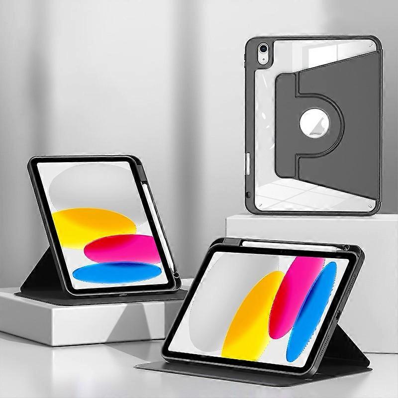 Magnetic Split Leather Smart Tablet Case with Pen Slot