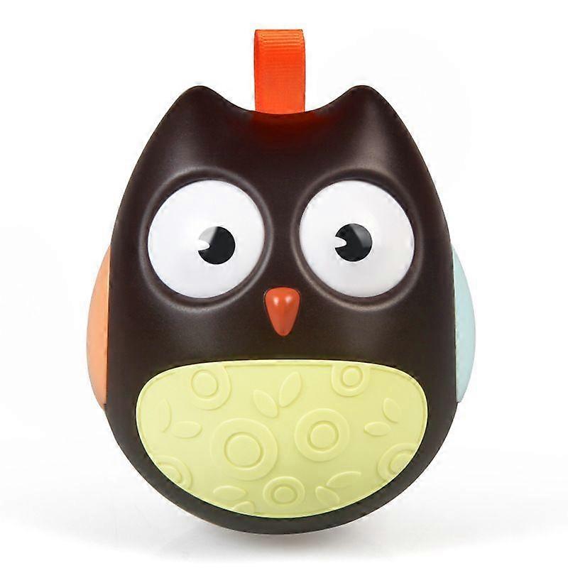 フクロウウォブラークリアサウンド早期教育バランストレーニンググリップの確立ラブリーフクロウ形状ウォブラーブラウン