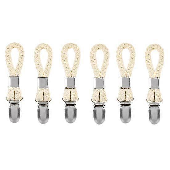 Towel Clip Practical Thick Braided Cotton Rope Hanging Clip Heavy Duty Cloth Hanger Towel Clamp for Kitchen