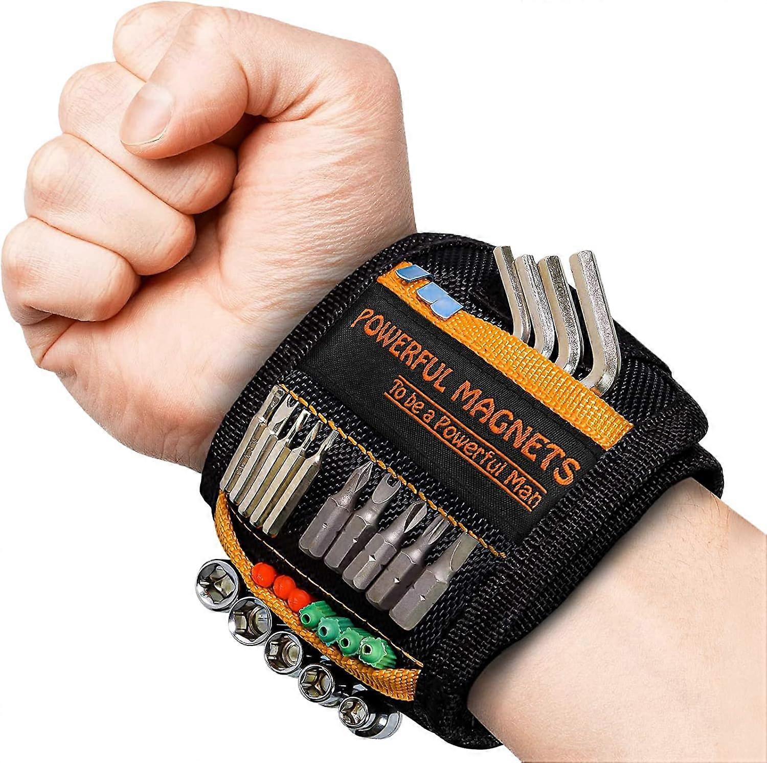 Lightweight & Breathable Magnetic Wristband For Holding Screws And Nails, Perfect Stocking Stuffers With Elastic Band For Adjustable Fit, Unique