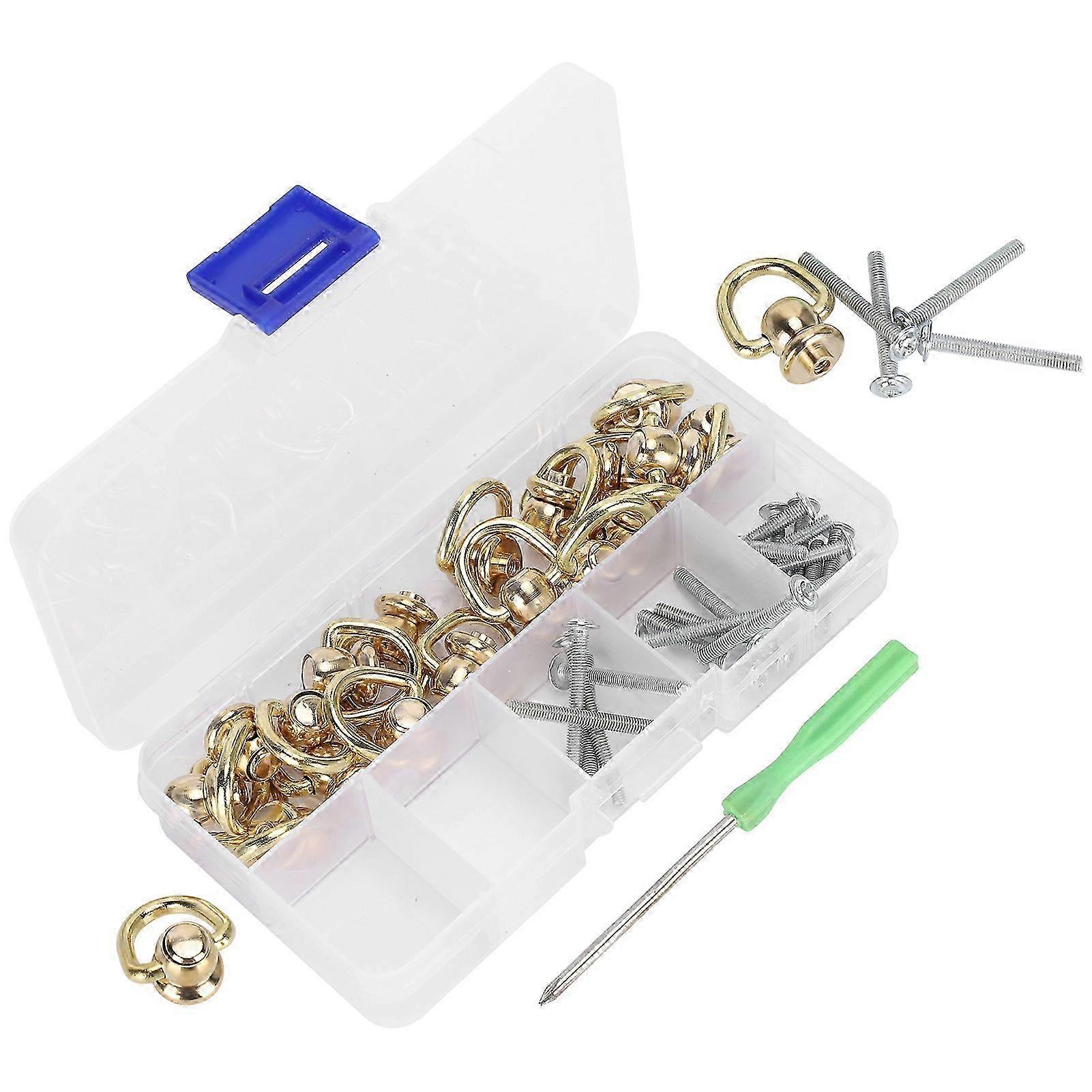 Nail Rivet Pacifier Head Buttons with D Ring Craft Decoration DIY Hardware Accessories