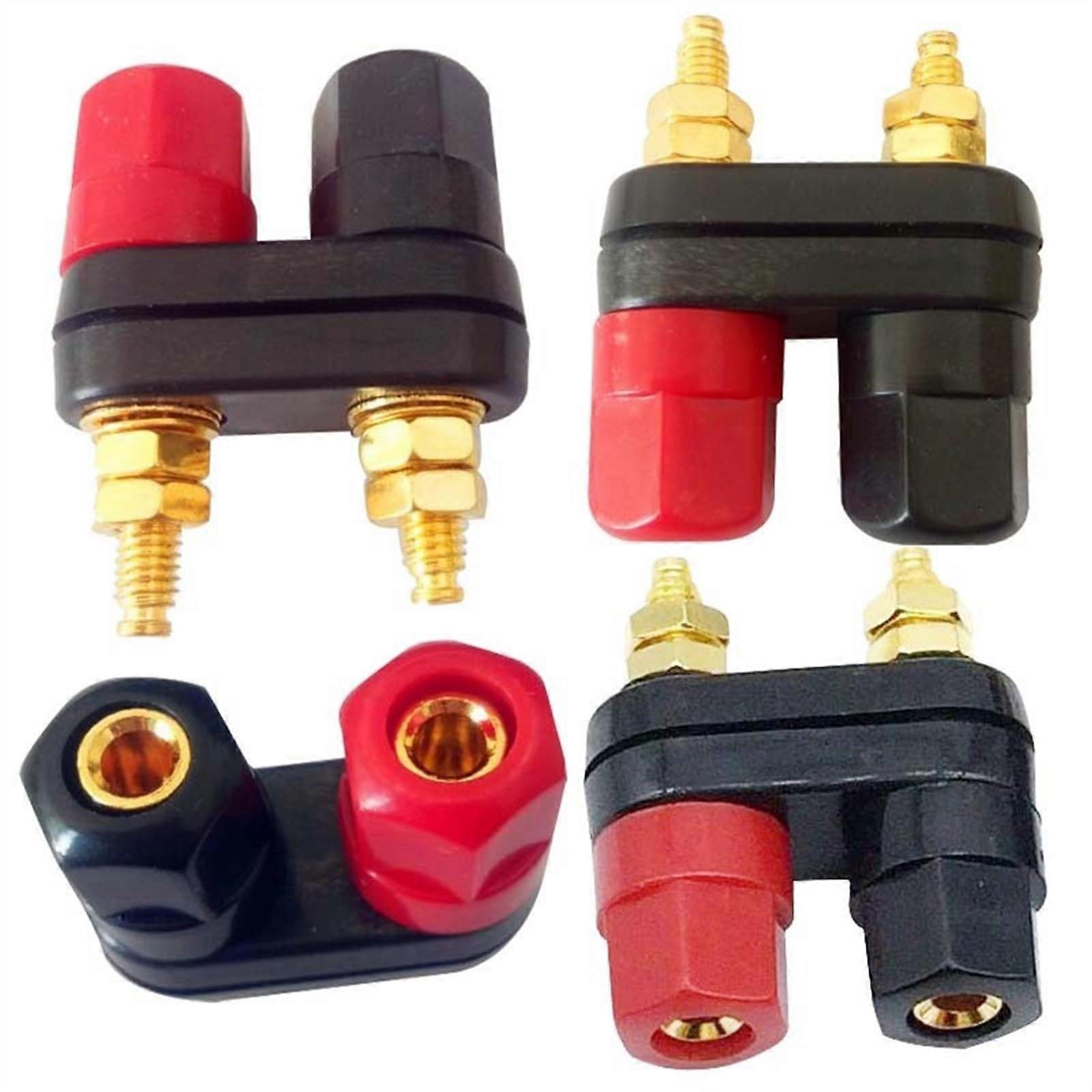 Banana Plugs Jack Socket Couple Terminals 1/2/5Pcs Amplifier Binding Post Connector Red Black Speaker Jack