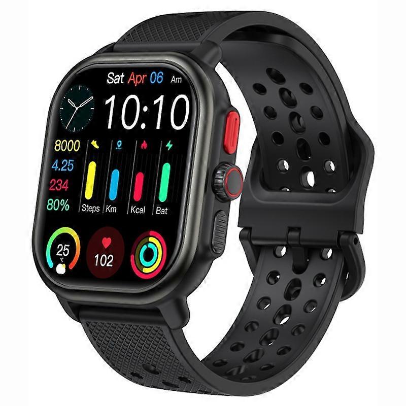 Smartwatch with 2.06-inch Ultra-Clear AMOLED Screen, Bluetooth Calling, and Sports Tracking(Black)