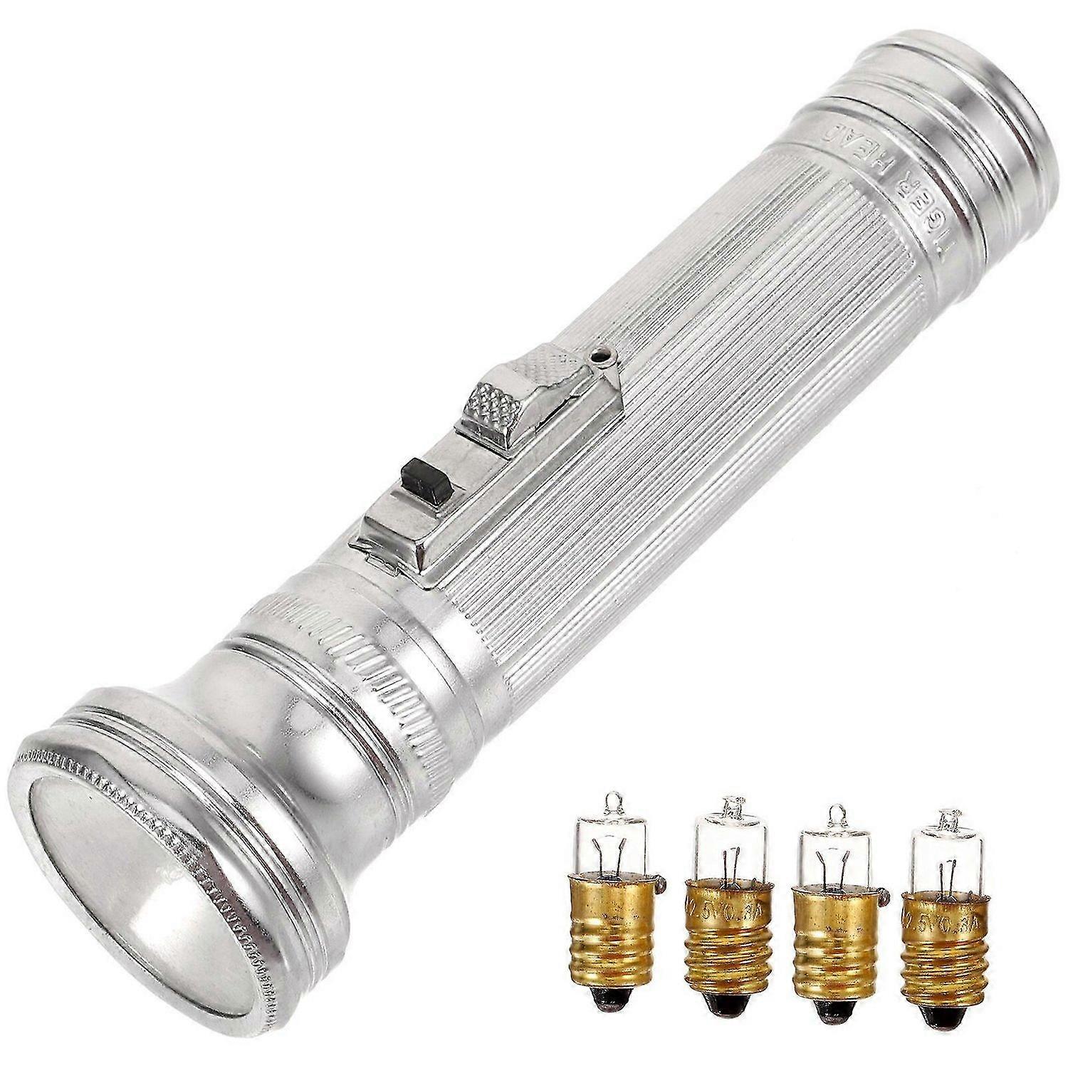 Metal Flashlight Outdoor Flashlight Portable Flashlight Old-Fashioned Flashlight