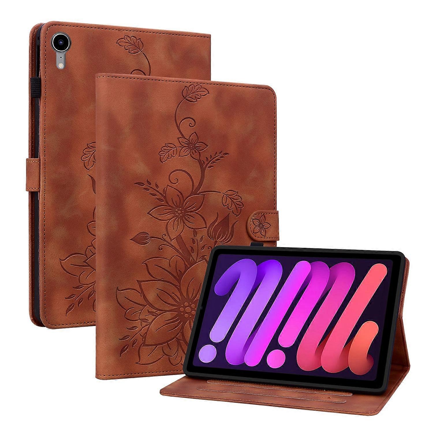 Lily Embossed Leather Smart Tablet Case