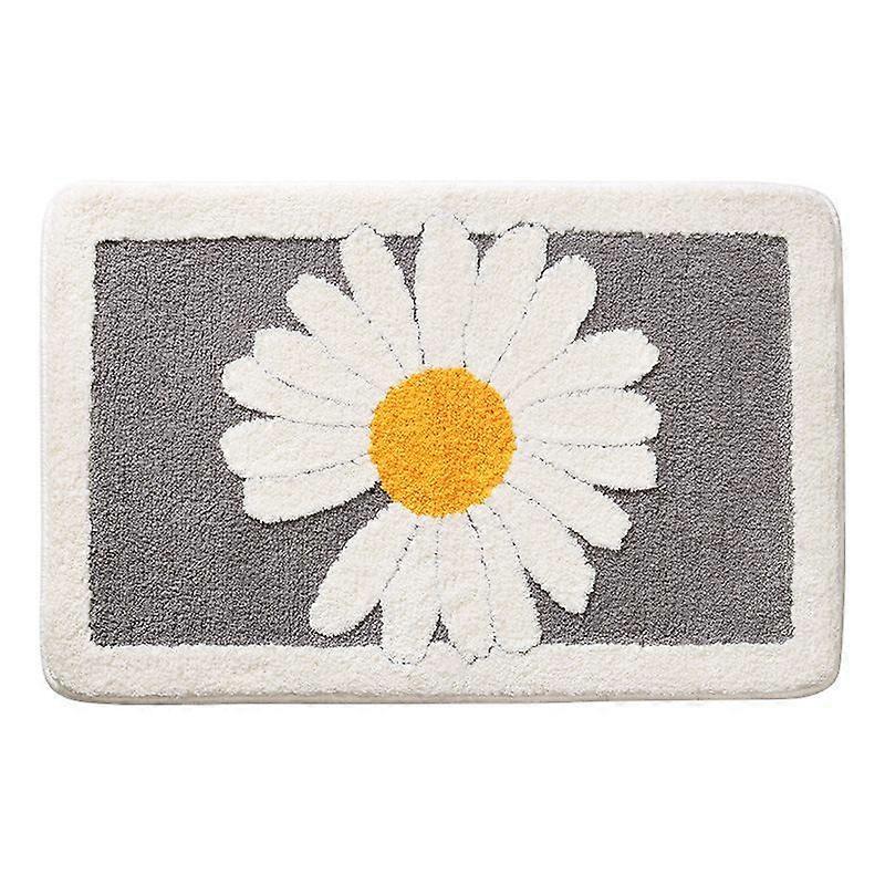Bath mat Thickened bathroom non-slip mat Daisy-moon gray 50*80cm