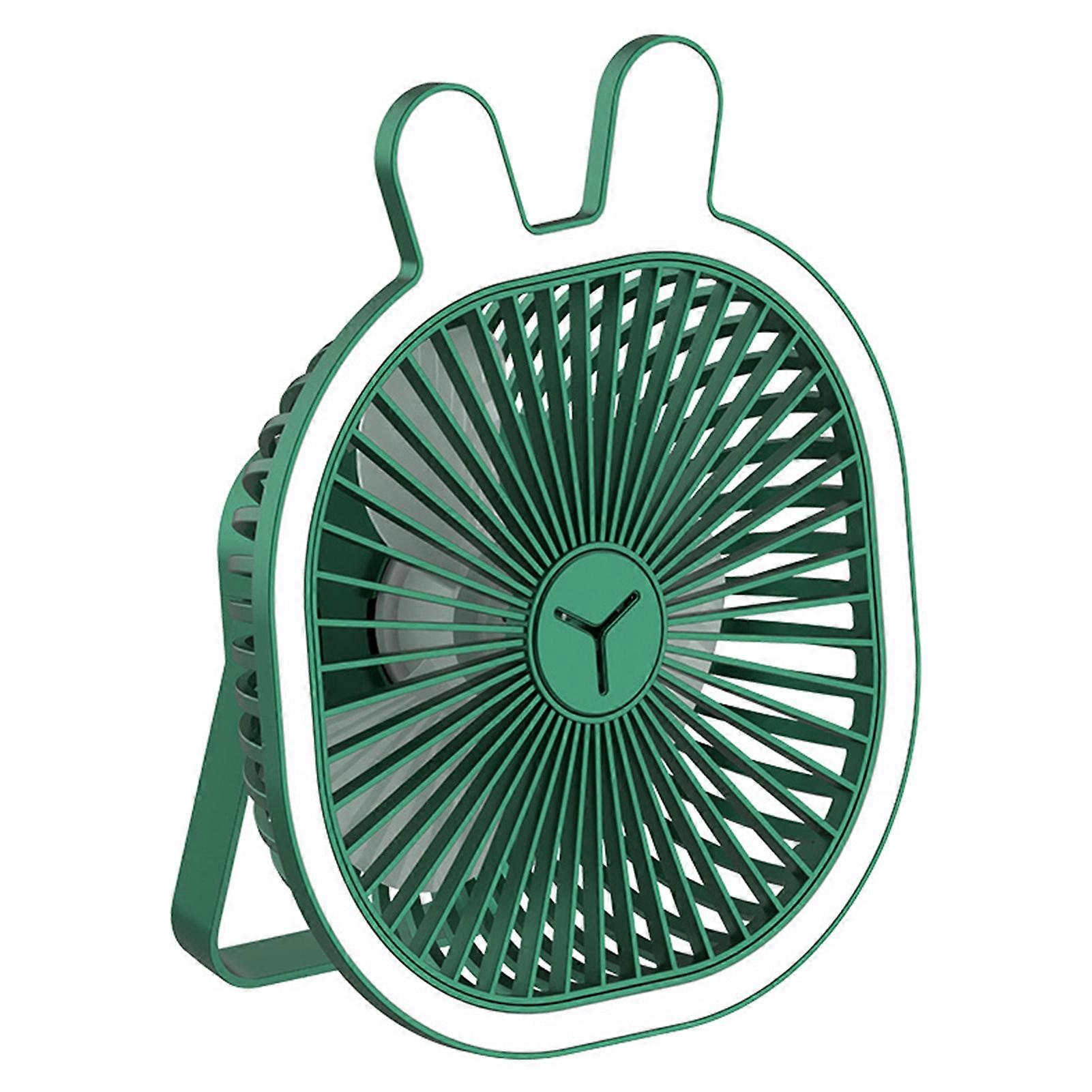 3 Speeds Mini Desk Light Portable Hanging Folding Personal Fan Quiet Operation for Home Office with Fly Repellent Function