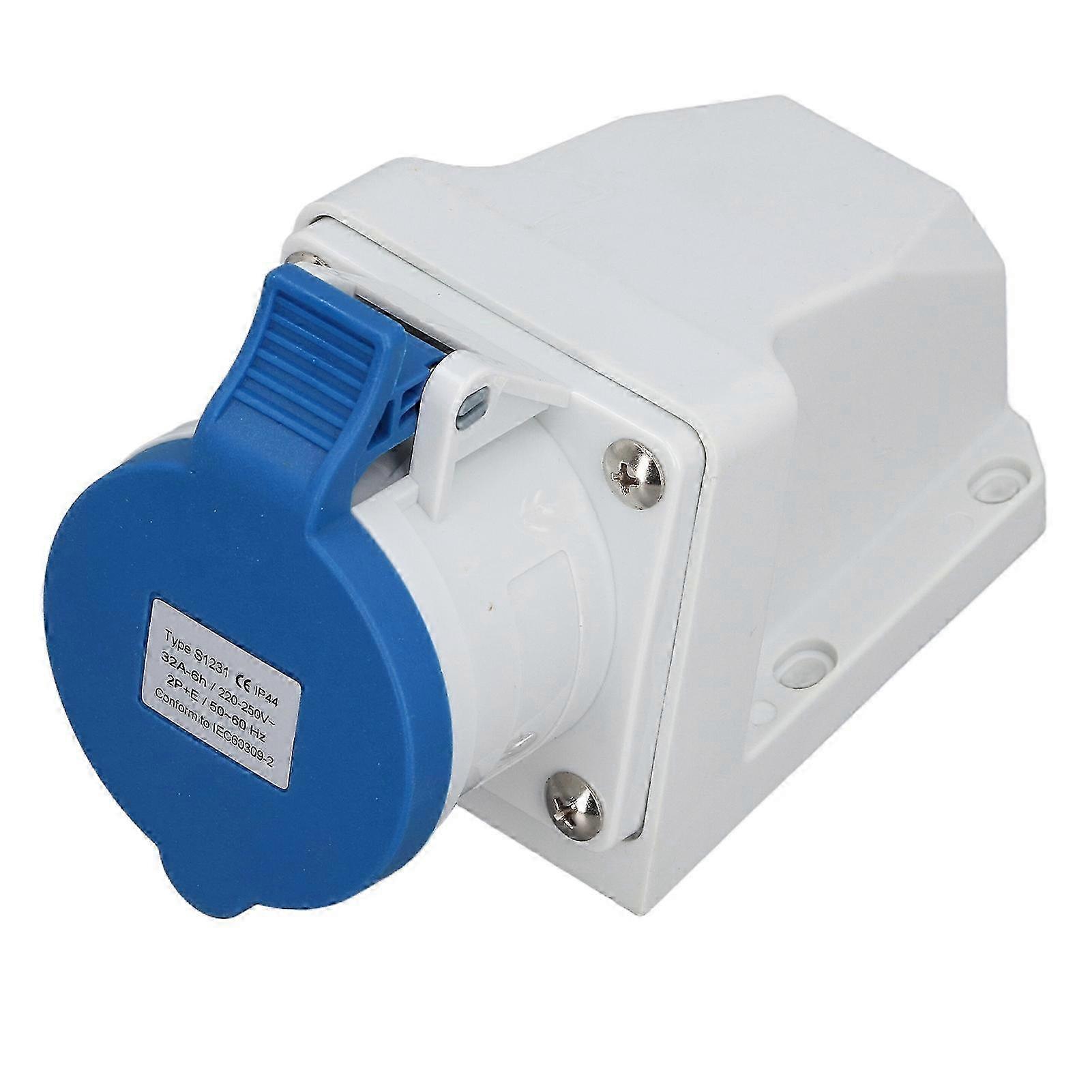 IP44 Waterproof Dustproof 3 Pin 32A Industrial Connector 2P+E Electrical