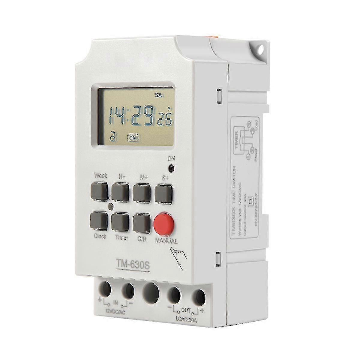 Regolatore di tempo TM630S-4 12V - Display digitale e uscita hot pin per un cronometraggio preciso