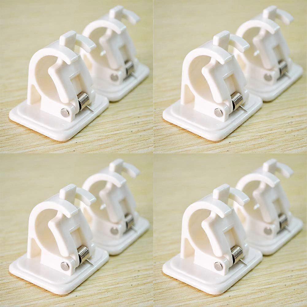 السنانير الستارة اللاصقة قضيب حامل القطب ، الأقمشة هوك الحالات الحائط أقواس الستار والمثبتات حامل قضيب ، حزمة من 8